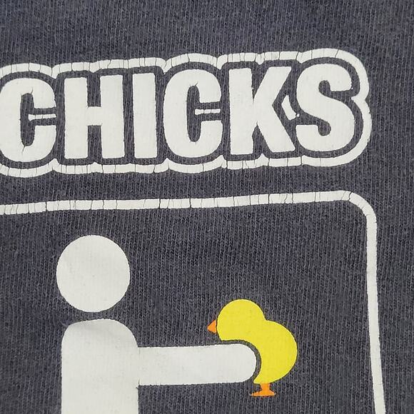 Vintage Funny Chicken Shirt M/L 21x25 Humor Faded Crop Y2K - Picture 14 of 14
